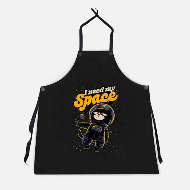 I Need My Space Humans-Unisex-Kitchen-Apron-Popnotic