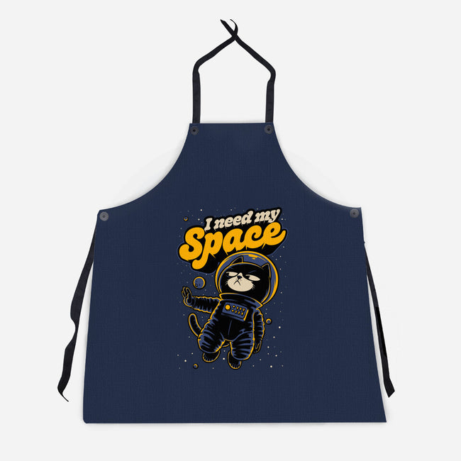 I Need My Space Humans-Unisex-Kitchen-Apron-Popnotic