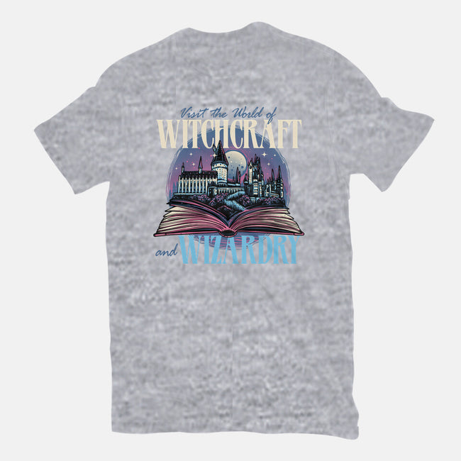 World Of Witchcraft And Wizardry-Womens-Basic-Tee-momma_gorilla