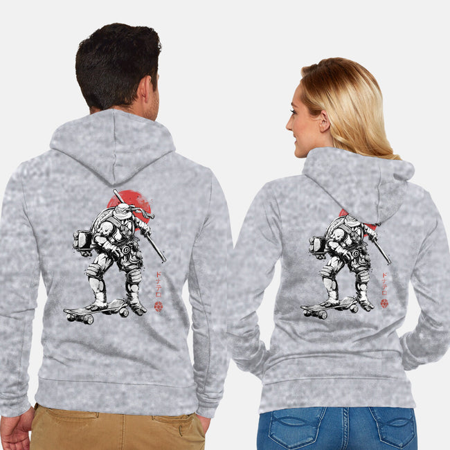 Ninja Donatello Sumi-E-Unisex-Zip-Up-Sweatshirt-Astrobot Invention