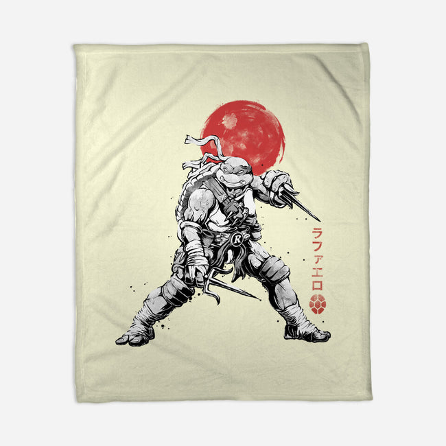 Ninja Raphael Sumi-E-None-Fleece-Blanket-Astrobot Invention