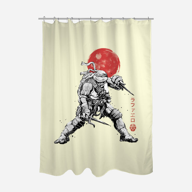 Ninja Raphael Sumi-E-None-Polyester-Shower Curtain-Astrobot Invention