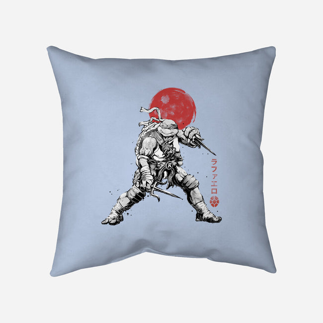 Ninja Raphael Sumi-E-None-Removable Cover w Insert-Throw Pillow-Astrobot Invention