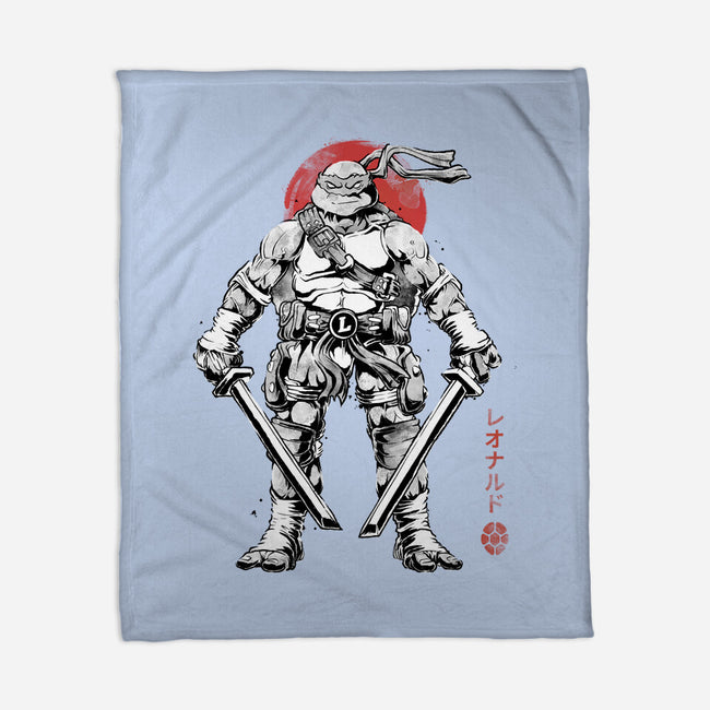 Ninja Leonardo Sumi-E-None-Fleece-Blanket-Astrobot Invention