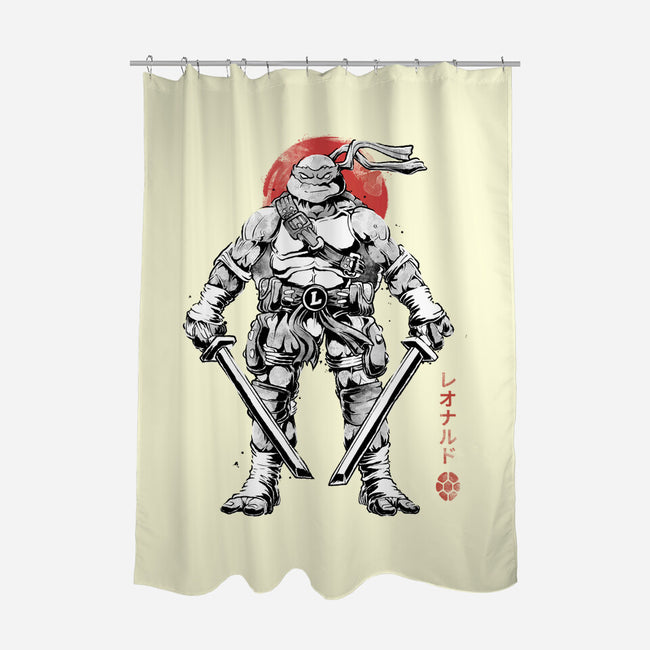 Ninja Leonardo Sumi-E-None-Polyester-Shower Curtain-Astrobot Invention