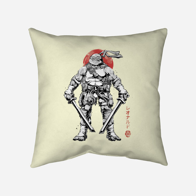 Ninja Leonardo Sumi-E-None-Removable Cover w Insert-Throw Pillow-Astrobot Invention