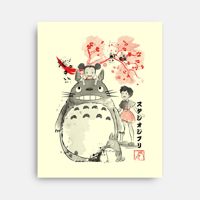 My Neighbor Sumi-e-None-Stretched-Canvas-DrMonekers