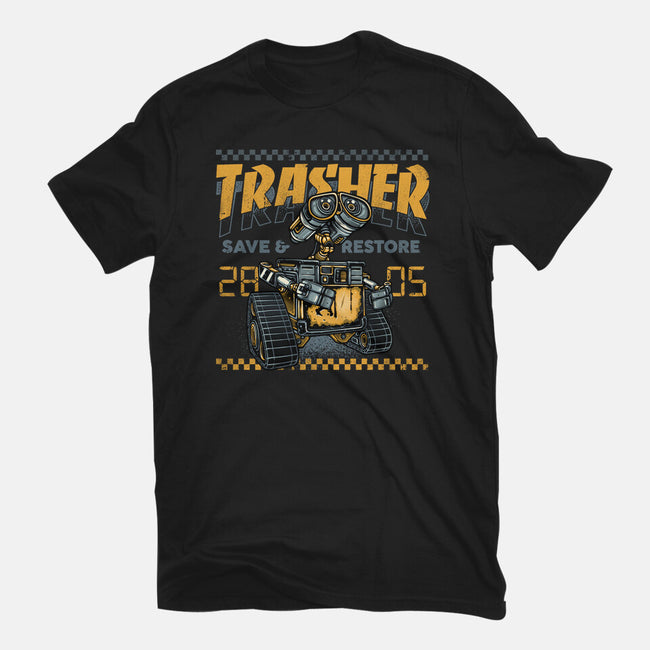 Trasher Save And Restore-Mens-Basic-Tee-momma_gorilla