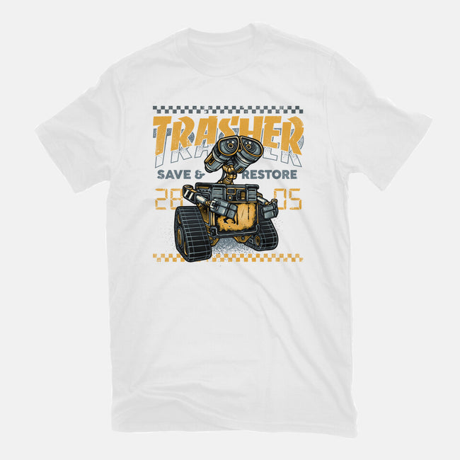 Trasher Save And Restore-Mens-Basic-Tee-momma_gorilla