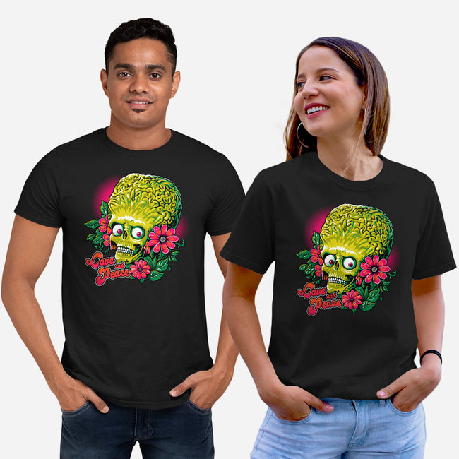 Love And Peace-Unisex-Basic-Tee-daobiwan