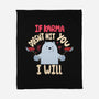 If Karma Doesn't Hit You I Will-None-Fleece-Blanket-MaxoArt