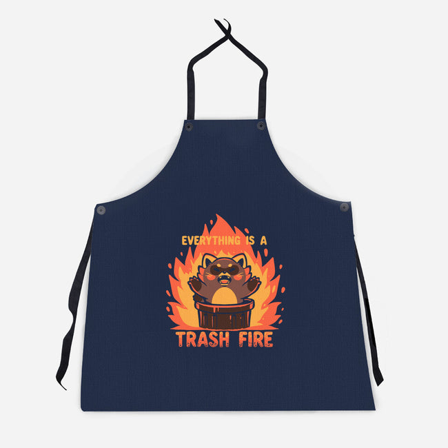 Everything Is A Trash Fire-Unisex-Kitchen-Apron-TechraNova