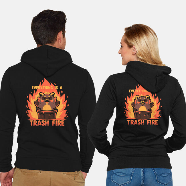 Everything Is A Trash Fire-Unisex-Zip-Up-Sweatshirt-TechraNova