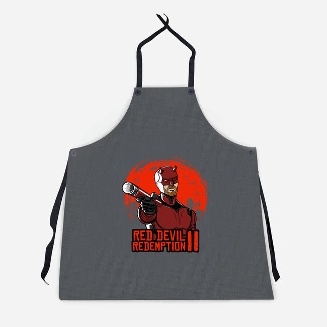 Red Devil Redemption-Unisex-Kitchen-Apron-joerawks