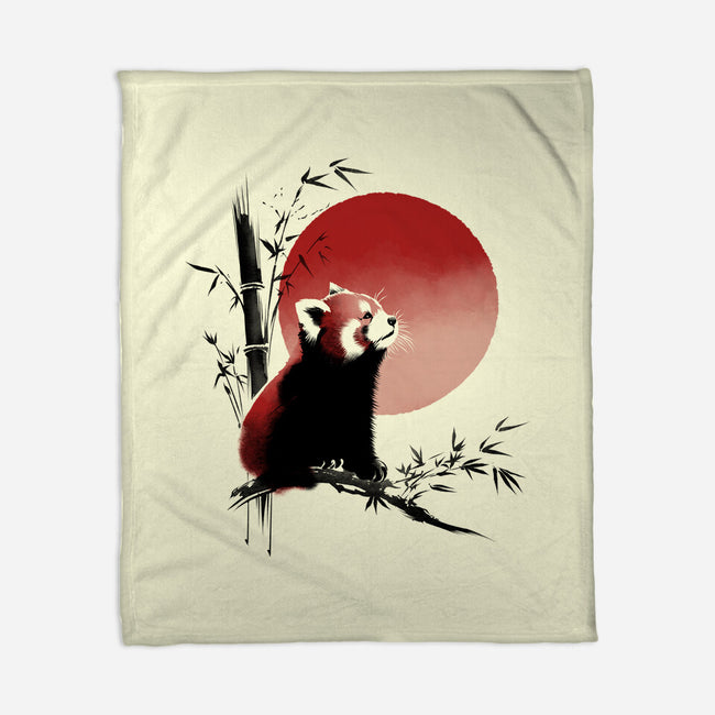 Ink Red Panda-None-Fleece-Blanket-ddjvigo