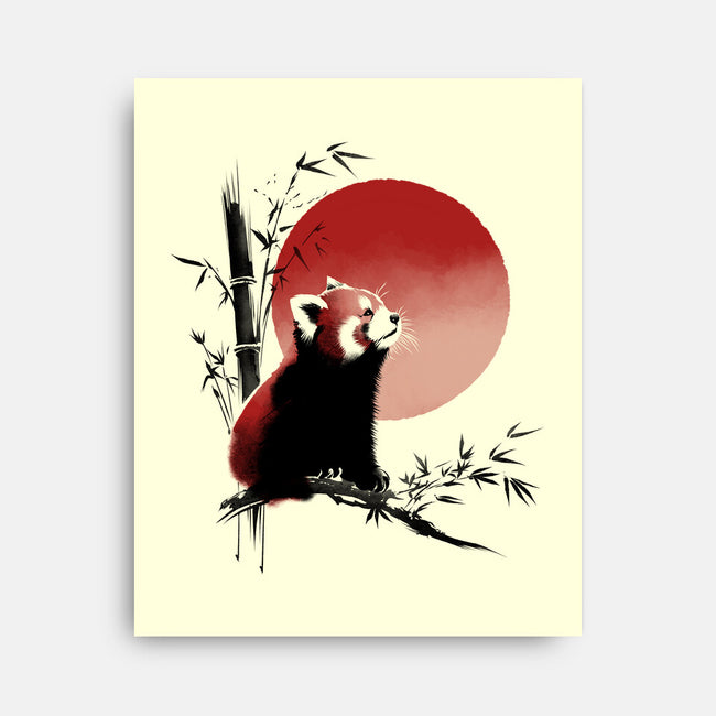 Ink Red Panda-None-Stretched-Canvas-ddjvigo