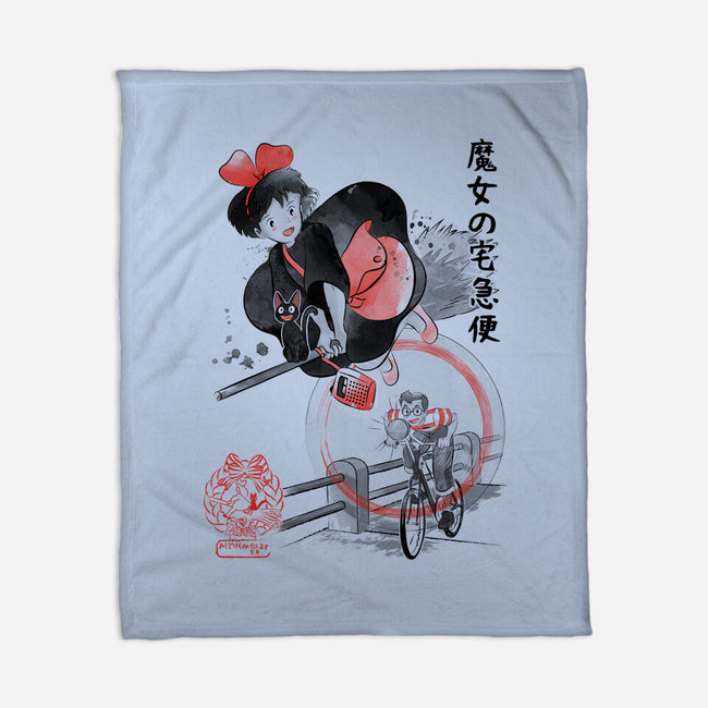 Delivery Service Sumi-e-None-Fleece-Blanket-DrMonekers