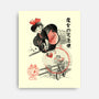 Delivery Service Sumi-e-None-Stretched-Canvas-DrMonekers
