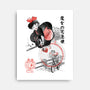 Delivery Service Sumi-e-None-Stretched-Canvas-DrMonekers