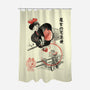 Delivery Service Sumi-e-None-Polyester-Shower Curtain-DrMonekers