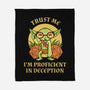 Proficient In Deception-None-Fleece-Blanket-FunkVampire