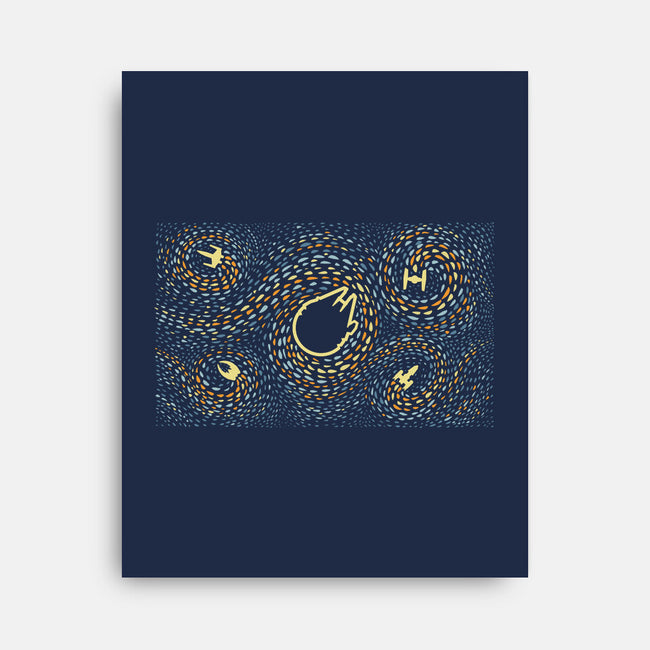 Starry Spaceships-None-Stretched-Canvas-erion_designs