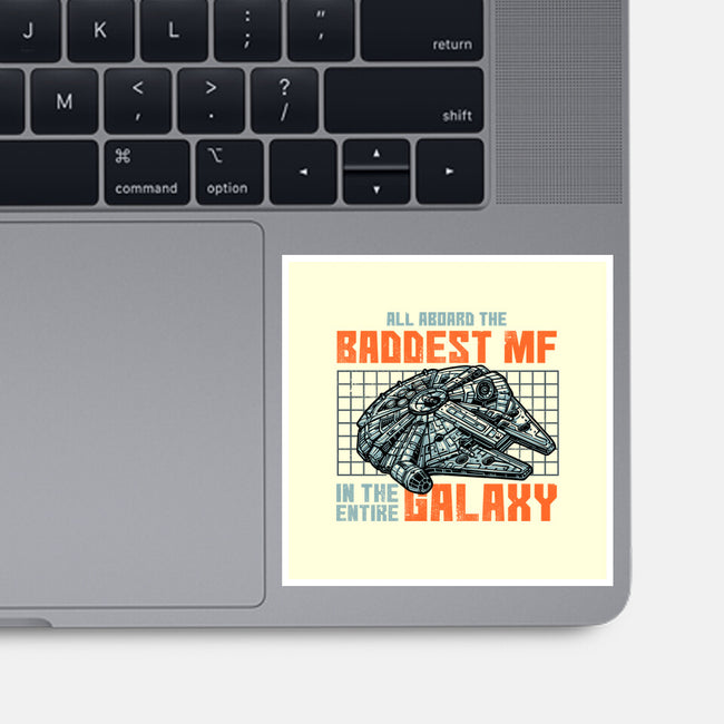 Baddest In The Galaxy-None-Glossy-Sticker-momma_gorilla