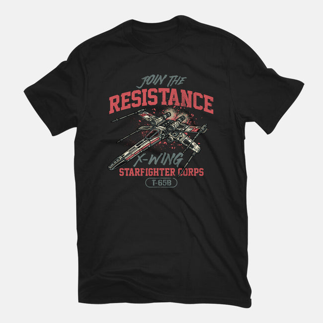 Resistance X Wing-Mens-Basic-Tee-momma_gorilla