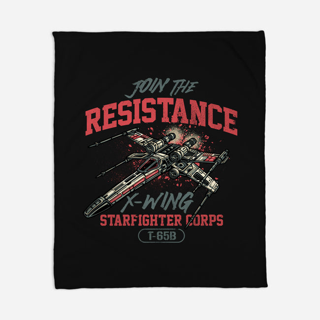 Resistance X Wing-None-Fleece-Blanket-momma_gorilla
