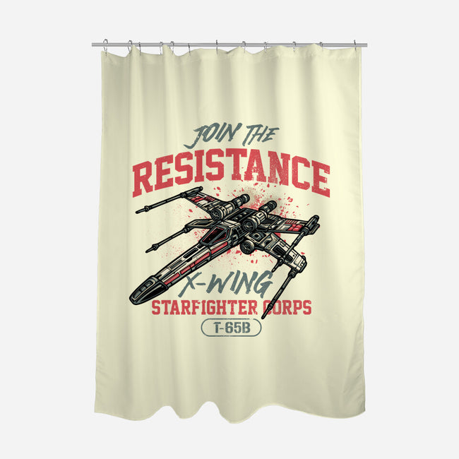 Resistance X Wing-None-Polyester-Shower Curtain-momma_gorilla