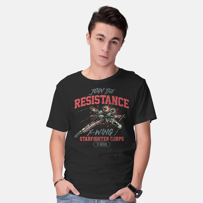Resistance X Wing-Mens-Basic-Tee-momma_gorilla