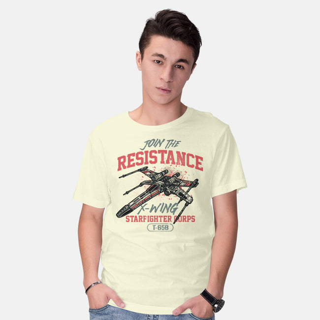 Resistance X Wing-Mens-Basic-Tee-momma_gorilla