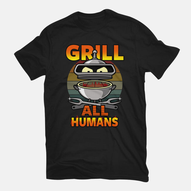 Grill All Humans-Mens-Basic-Tee-Boggs Nicolas