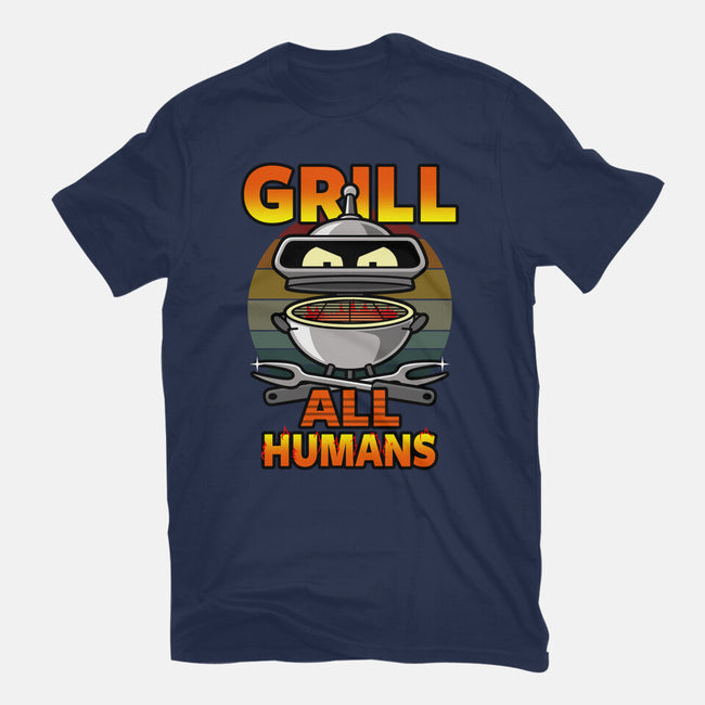 Grill All Humans-Mens-Basic-Tee-Boggs Nicolas