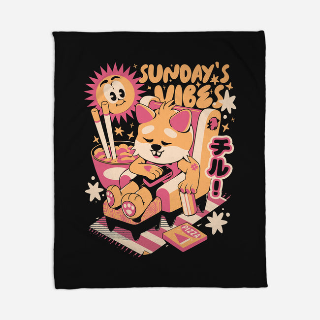 Sunday's Vibes-None-Fleece-Blanket-ilustrata