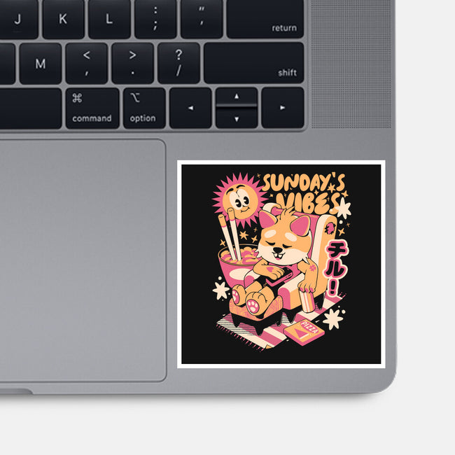 Sunday's Vibes-None-Glossy-Sticker-ilustrata