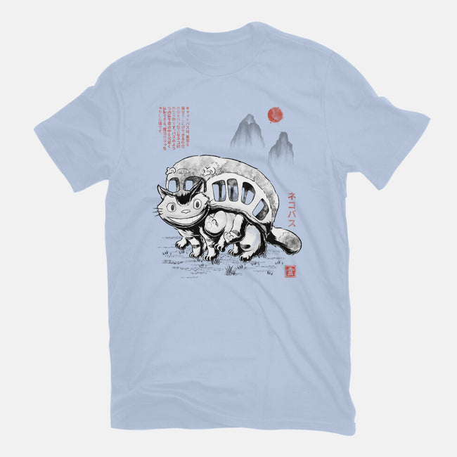 Cat Bus Sumi-e-Unisex-Basic-Tee-Astrobot Invention