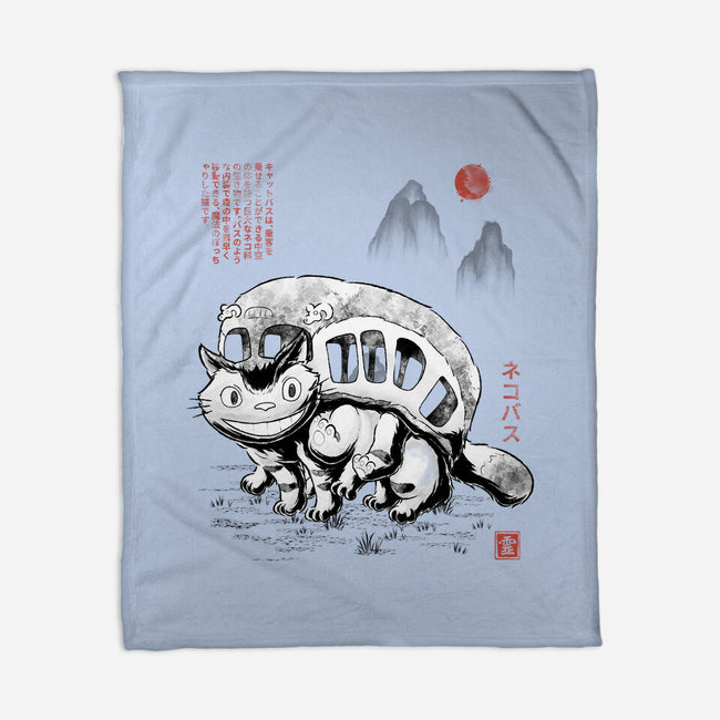 Cat Bus Sumi-e-None-Fleece-Blanket-Astrobot Invention
