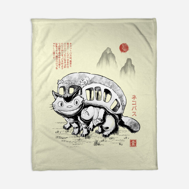 Cat Bus Sumi-e-None-Fleece-Blanket-Astrobot Invention