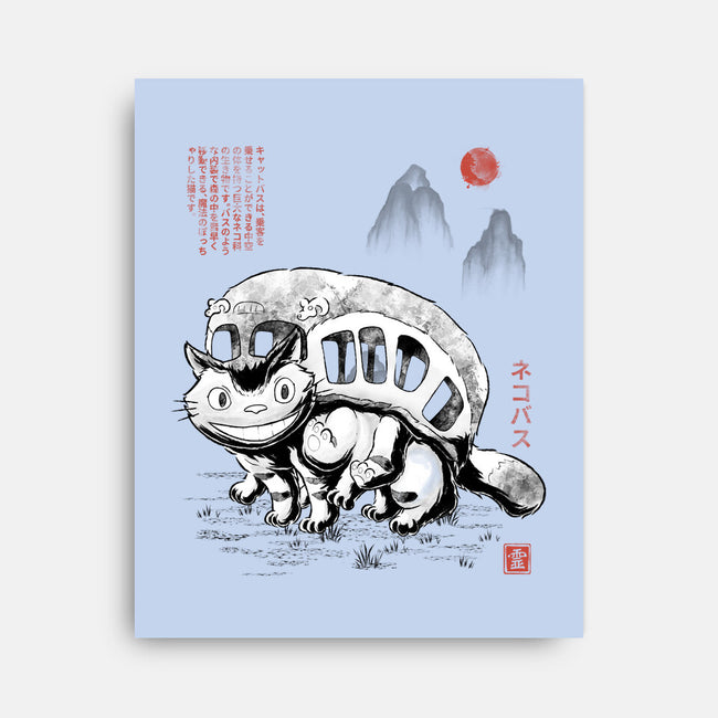 Cat Bus Sumi-e-None-Stretched-Canvas-Astrobot Invention