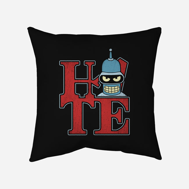 Hater Robot-None-Removable Cover w Insert-Throw Pillow-Getsousa!