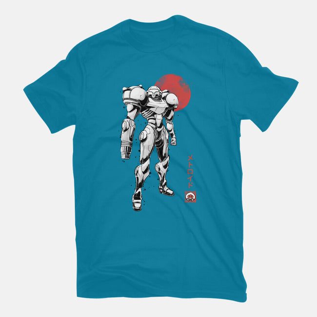 Bounty Huntress Sumi-e-Unisex-Basic-Tee-Astrobot Invention