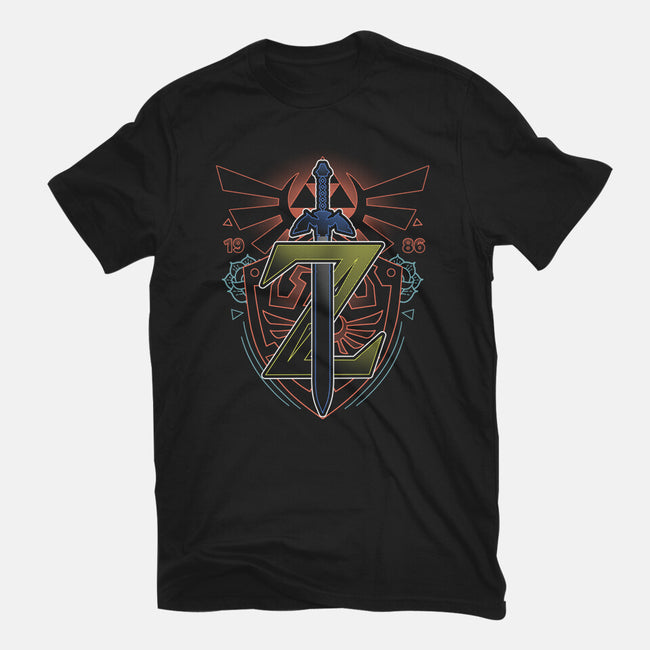 Neon Lineart Legendary Emblem-Mens-Premium-Tee-Astrobot Invention
