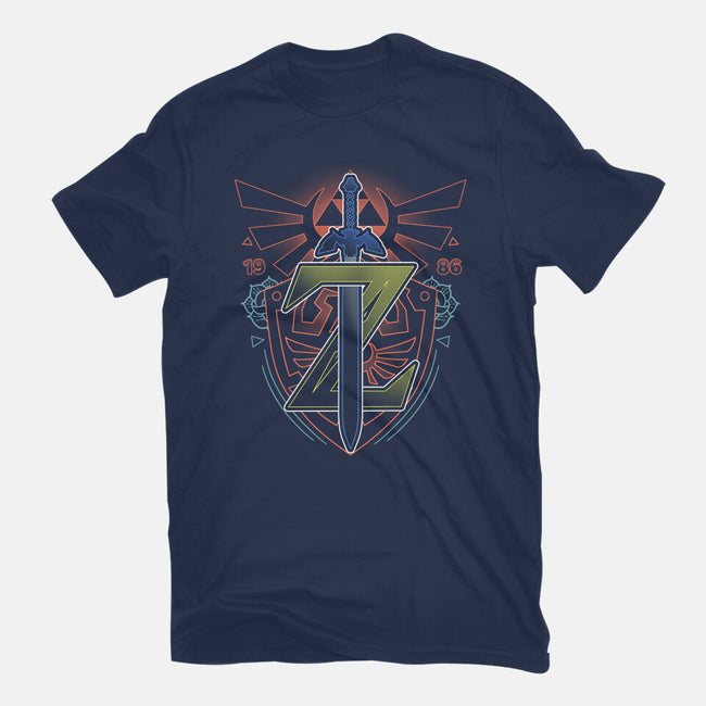 Neon Lineart Legendary Emblem-Mens-Premium-Tee-Astrobot Invention