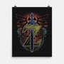 Neon Lineart Legendary Emblem-None-Matte-Poster-Astrobot Invention