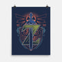 Neon Lineart Legendary Emblem-None-Matte-Poster-Astrobot Invention