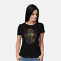 Neon Lineart Legendary Emblem-Womens-Basic-Tee-Astrobot Invention