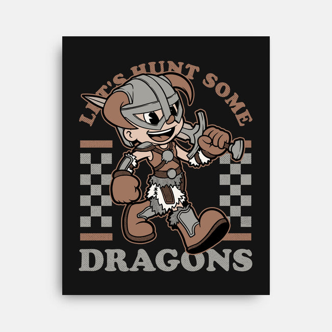 Game Mascot Dragon Hunter-None-Stretched-Canvas-Studio Mootant
