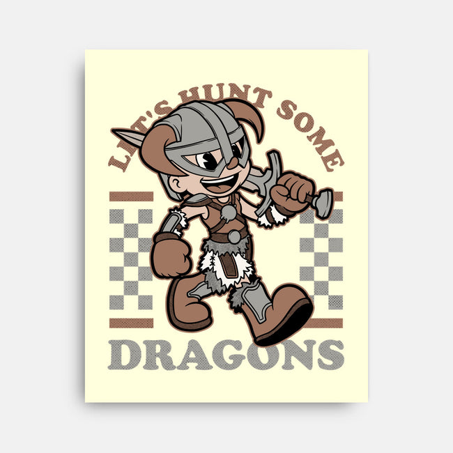Game Mascot Dragon Hunter-None-Stretched-Canvas-Studio Mootant