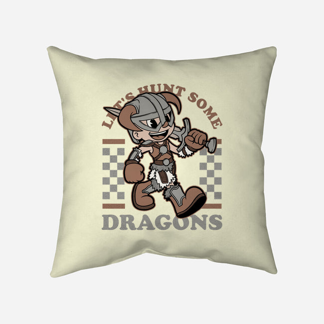 Game Mascot Dragon Hunter-None-Removable Cover w Insert-Throw Pillow-Studio Mootant